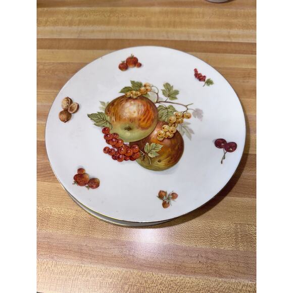 MID CENTURY SET -5 GOLD RIM SELTMANN WEIDEN BAVARIA WEST GERMANY 7.5" PLATES - Picture 3 of 4